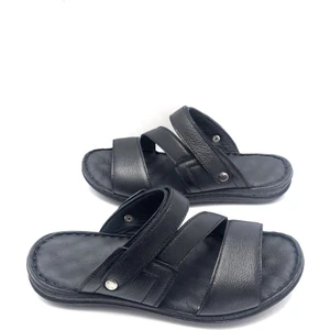 Hakiki Deri Ortopedik Masajlı Erkek Terlik