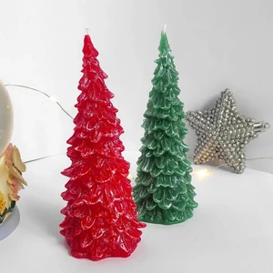 Dekoratif 2 Li Çam Ağacı Mum Yılbaşı Mumu Kokulu Mum Candles Flame
