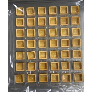 Chef's Atelier Vanilyalı Mini Kare Tereyağlı Artizan Tartolet(Tart TABANI)33X33X16 42 Adet