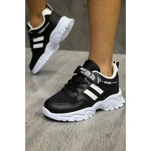 Mackrock Sports Lastikli Cırtlı Yumuşak Esnek Hafif Nefes Alabilen Unisex File Çocuk Sneaker Spor Ayakkabı