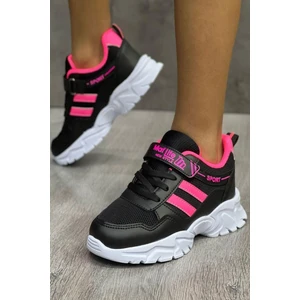 Mackrock Sports Lastikli Cırtlı Yumuşak Esnek Hafif Nefes Alabilen Unisex File Çocuk Sneaker Spor Ayakkabı