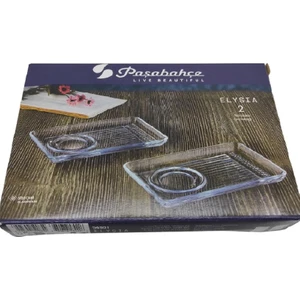 Elysia 6 Lı Cam Sunumluklu Çay Tabağı 54901