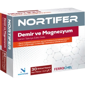 Nortis İlaç Nortifer Demir ve Magnezyum Içeren Takviye Edici Gıda