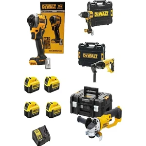 DCD805 Darbeli Vidalama+DCF850TORK Vidalama+DCH133 Kırıcı Delici+DCG412 Avuç Taşlama+4 x 4 Ah Akü + 1 Adet Dolum Cihazı