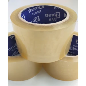Deniz Bant Şeffaf Süper Yapışkanlı Kopmayan Koli Bandı 70 mm x 100 mt 3 Adet