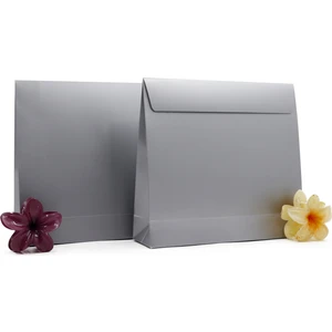 Repro Design Premium Gümüş 25 x 23 x 7 cm Ağzı Bantlı 2 Adet Hediye Zarfı, Hediye Paketi, Hediye Poşeti