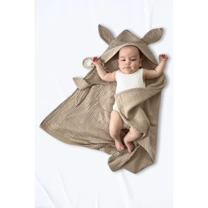 Mom Cherie %100 Pamuk 4 Kat Müslin Kundak Bebek&çocuk Kundak 80X80CM Nakışlı Müslin Kundak