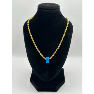 Arnes Jewelry Çelik 22 Ayar Altın Kaplama Burgu Kolye