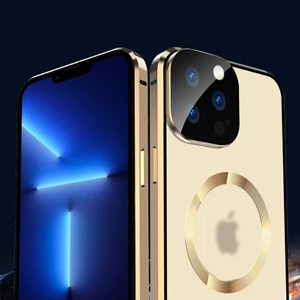 Forestl Digital iPhone13 Pro Telefon Kılıfı Için 360 Derece Çift Taraflı Koruma Manyetik Kapak-Altın (Yurt Dışından)