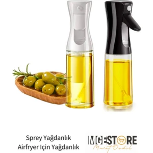 Mge Store Sprey Yağdanlık, Airfryer Için Yağdanlık, Püskürtmeli Sprey Cam Şişe Zeytinyağı Sirke Yağpüskürtücü