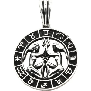 Gümüş 925 Ayar Ikizler Burcu Kolye Ucu