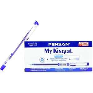 Jel Kalem My Kıng 0 5 mm Mavı Metal Klp 12 Adet