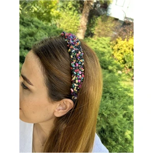 Doğal Taşlı Renkli Taç