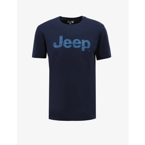 Bisiklet Yaka Baskılı Lacivert Erkek T-Shirt J4SM-TST7256