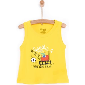 Basic Traktör Baskılı Atlet Tshirt Erkek Bebek