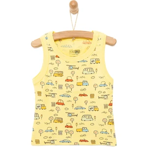 Basic Araba Baskılı Atlet Tshirt Erkek Bebek