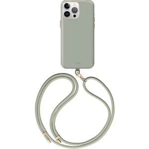 iPhone 15 Pro Max Uyumlu Kılıf Magsafe Şarj Özellikli Soft Yüzey Askı Ipli Coehl Creme Kapak Yeşil