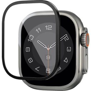 Watch Ultra 49MM Uyumlu Wiwu WI-JD106 Easy Install Akıllı Saat Temperli Cam Ekran Koruyucu Siyah