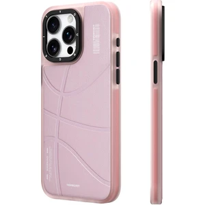 iPhone 15 Pro Max Uyumlu Kılıf Magsafe Şarj Özellikli Youngkit Backboard Serisi Leather Pembe