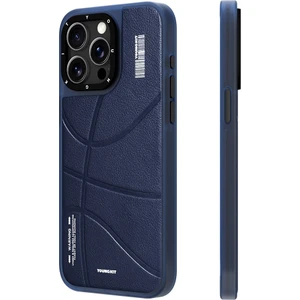 iPhone 15 Pro Max Uyumlu Kılıf Magsafe Şarj Özellikli Youngkit Backboard Serisi Leather Mavi