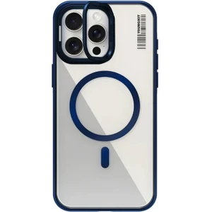 iPhone 15 Pro Max Uyumlu Kılıf Magsafe Şarj Özellikli Youngkit Crystal Grid Mavi