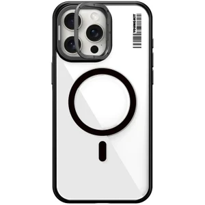 iPhone 15 Pro Max Uyumlu Kılıf Magsafe Şarj Özellikli Youngkit Crystal Grid Siyah