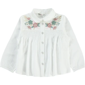 Civil Girls Kız Çocuk Gömlek 2-5 Yaş Ekru