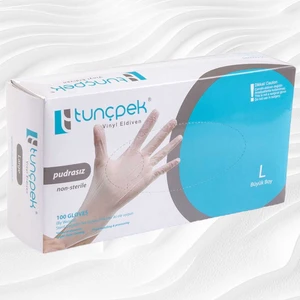 Tunçpek Eldiven Pudrasız Vinil L