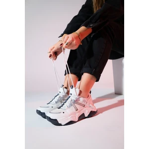 Leona Beyaz-Laci Kadın Spor Sneakers