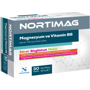 Nortis İlaç Nortimag Magnezyum ve Vitamin B6 Içeren Takviye Edici Gıda