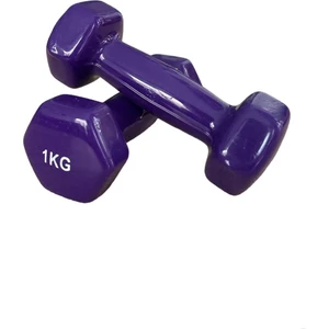 CK Spor Ckspor  1 kg x 2 Adet Köşeli Vinly Dambıl Seti Kaymaz Özel Kaplama Ithal Ergonomik Dambıl