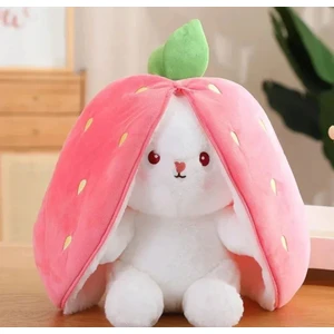 Sevimli Çilek Tavşan Peluş 20CM