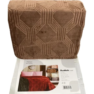 Tek Kişilik Battaniye Trendy Art Deco Light Brown