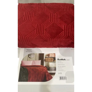 Tek Kişilik Battaniye Trendy Art Deco Bordo