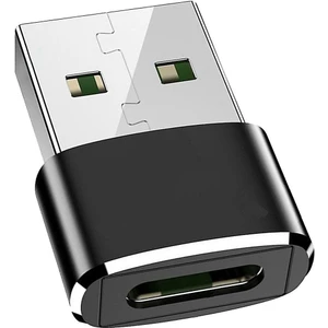 USB A To Type C Dişi Adaptör Apple Watch Ultra Iwatch 8 7 iPhone 15 14 13 12 Pro Max Plus Samsung Galaxy S23 S24 Car Play Veri Şarj Dönüştürücü Siyah