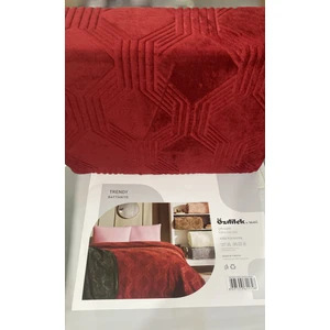Çift Kişilik Battaniye Trendy Art Deco Bordo
