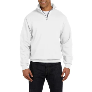 Ghassy Co. Erkek Dik Yaka Silver Yarım Fermuarlı Sweatshirt