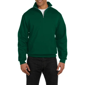 Ghassy Co. Erkek Dik Yaka Silver Yarım Fermuarlı Sweatshirt