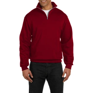 Ghassy Co. Erkek Dik Yaka Silver Yarım Fermuarlı Sweatshirt