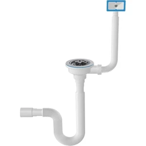 Çöpmak Büyük Kafa Lavabo Sifonu Gider Borusu Körüklü Taşmalıklı