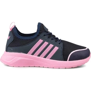 Meliten Kids Kids Sneaker Bağcıksız Aqua Ultra Hafif Ortopedik Unisex Spor Ayakkabı Lacivert Pembe
