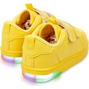 Unisex Sneaker Esnek Rahat Kalıp Çocuk Spor Ayakkabı Tam Kalıp Ortopedik Günlük Ayakkabı Pepe Sarı