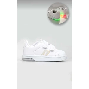 Unisex Sneaker Esnek Rahat Kalıp Çocuk Spor Ayakkabı Tam Kalıp Ortopedik Günlük Ayakkabı Beyaz