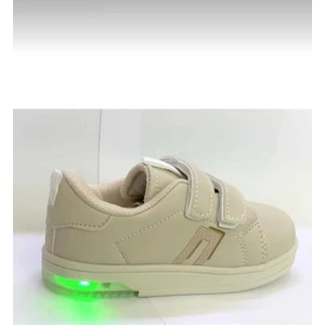 Unisex Sneaker Esnek Rahat Kalıp Çocuk Spor Ayakkabı Tam Kalıp Ortopedik Günlük Ayakkabı Bej