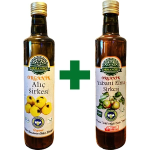 Organik Alıç Sirkesi 500 ml + Organik Yabani Elma Sirkesi 500 ml