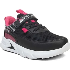 Meliten Kids Siyah Fuşya Unisex Kids Sneaker Esnek Rahat Kalıp Çocuk Spor Ayakkabı Tam Kalıp Günlük Ayakkabı