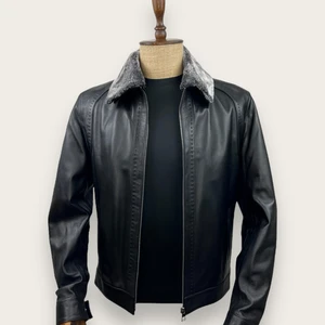 Always Leather Yakası Kürklü Usta Işi Özel Dikim Deri