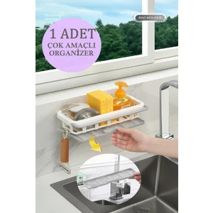 Yapışkanlı Pratik Çok Amaçlı Mutfak Banyo Lavabo Düzenleyici Askılı Organizer Sıvı Sabunluk