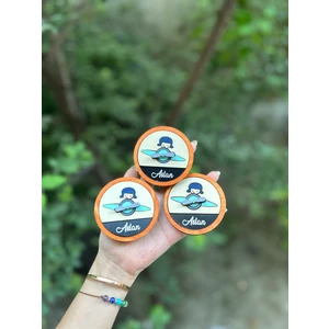 Baykuş Craft Mimarlık Özel Tasarım Erkek Pilot Figürlü Hediyelik Hastane Çıkışı Handmade Ahşap Bebek Magnet - 20 Adet