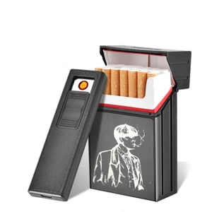 Kişiye Özel Peaky Blinders USB Şarjlı Elektronik Çakmak Taşınabilir Sigara Paketi Muhafaza Kutusu
